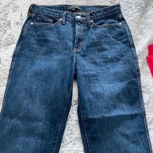 Womens Banana Republic high rise straight jeans, petite